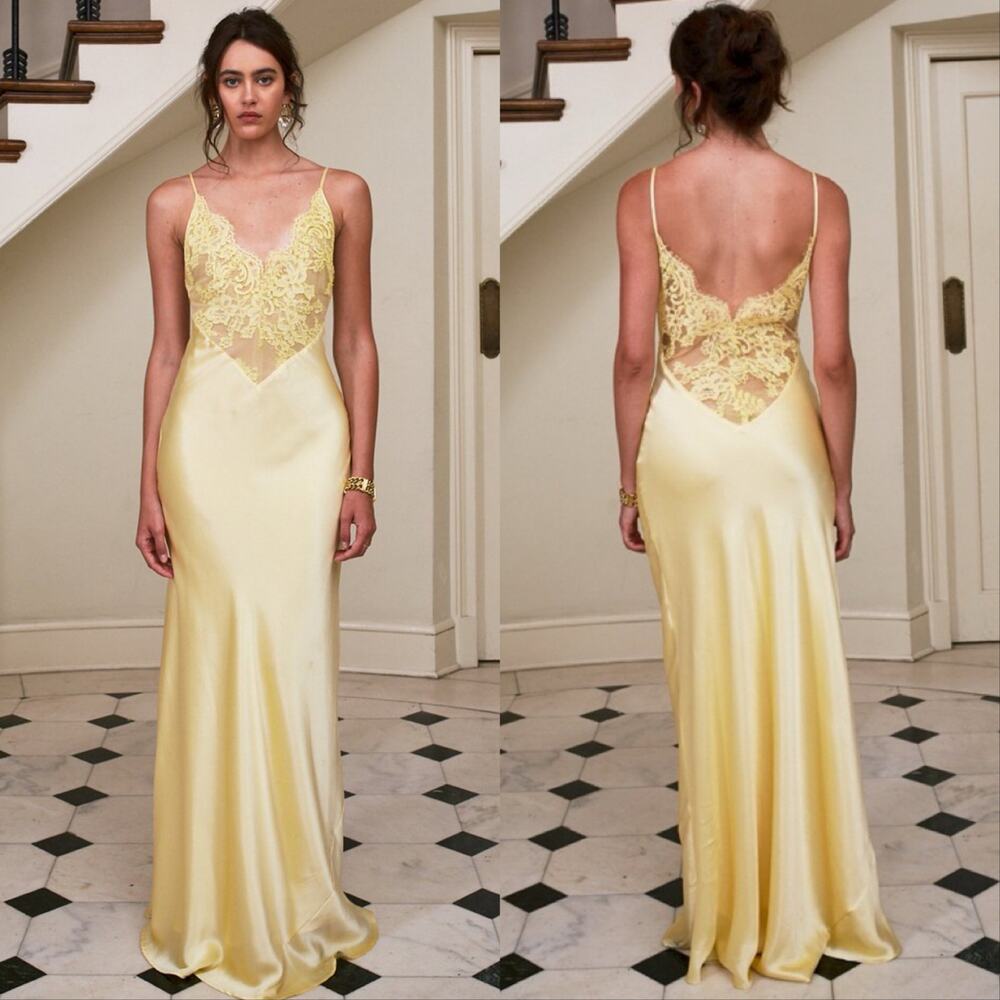 strapless open back dress GABRIELLE DRESS IN SILK ORGANZA BURNT ORANGE main image 1